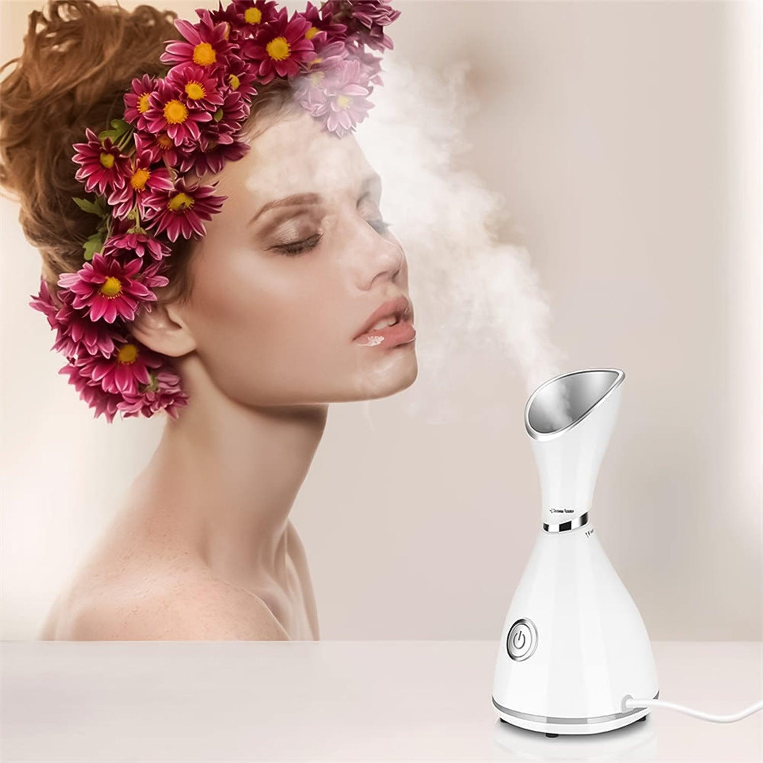 Facial Face Steamer - Nano Ionic Face Steamer Deep Clean Moisturizing Steaming Face Skin Care Hot Cold Health & Beauty - Tophatter Daily Deals