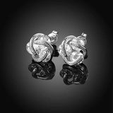 Sterling Silver Floating Stones Caged Earrings with Swarovski Crystals Earrings - Tophatter Daily Deals
