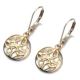 Sterling Silver Lever-Back Celtic Earrings Gold Earrings - Tophatter Daily Deals