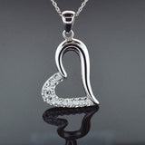 Sterling Silver Love Heart Necklaces Necklaces - Tophatter Daily Deals
