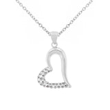 Sterling Silver Love Heart Necklaces Open Heart Necklaces - Tophatter Daily Deals