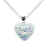 Sterling Silver Love Heart Necklaces Puff Heart Necklaces - Tophatter Daily Deals