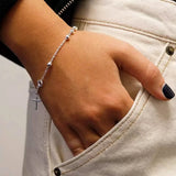 Sterling Silver Rosary Bracelet Bracelets - Tophatter Daily Deals