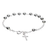 Sterling Silver Rosary Bracelet Bracelets - Tophatter Daily Deals