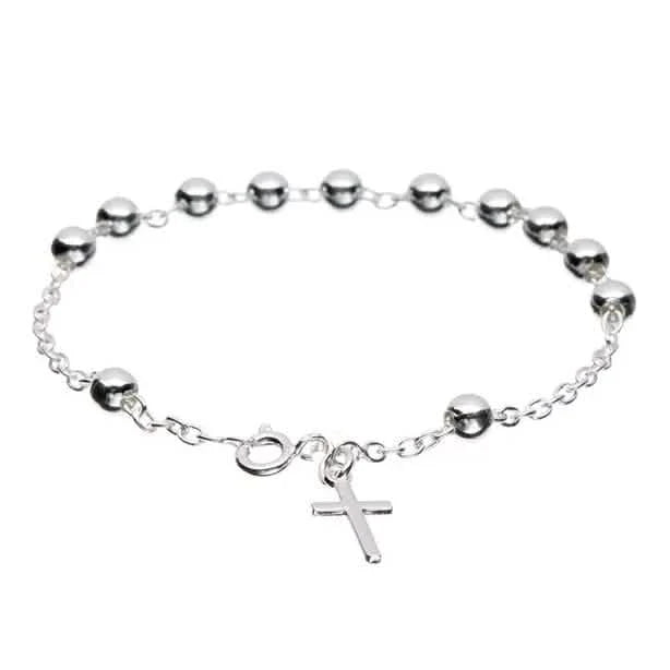 Sterling Silver Rosary Bracelet Bracelets - Tophatter Daily Deals