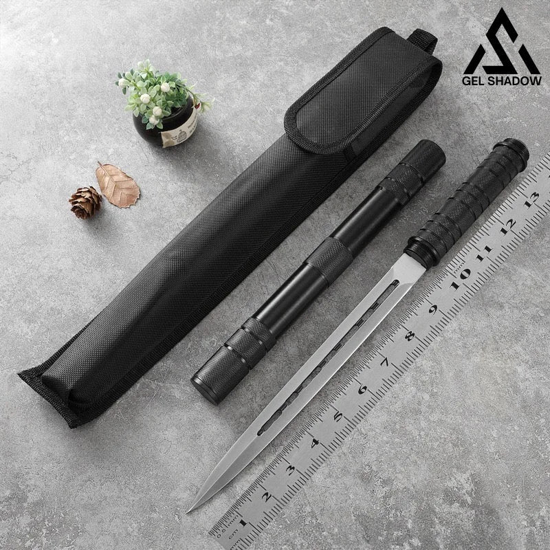 Stick Hidden Knife Baton-Style Tactical Baton-GS93 2 sections - Tophatter Daily Deals