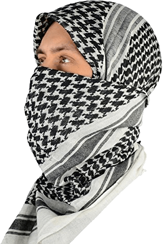 Shemagh (Head & Face Protection) Black White Black n White Tactical - Tophatter Daily Deals