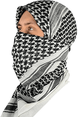 Shemagh (Head & Face Protection) Black White Black n White Tactical - Tophatter Daily Deals