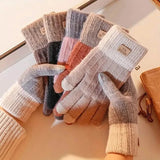 Stretch Knit Wool Full Finger Mittens Gloves, Scarves & Earmuffs - Tophatter Daily Deals