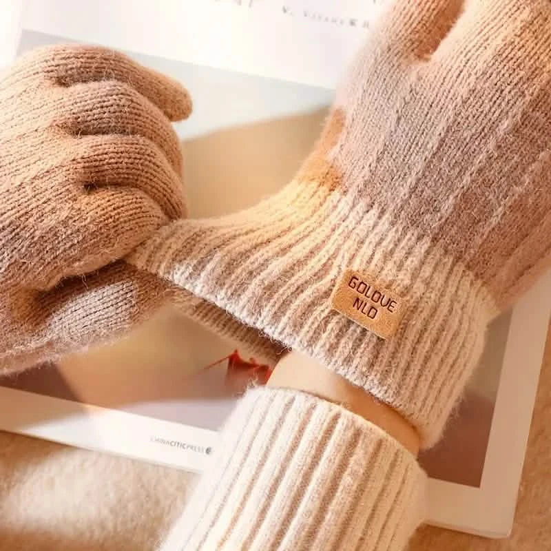 Stretch Knit Wool Full Finger Mittens Gloves, Scarves & Earmuffs - Tophatter Daily Deals
