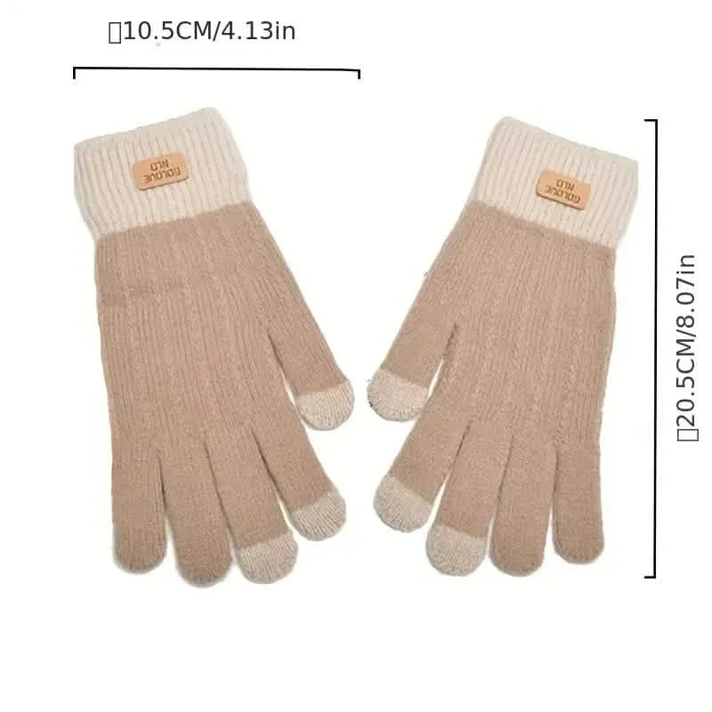 Stretch Knit Wool Full Finger Mittens Gloves, Scarves & Earmuffs - Tophatter Daily Deals