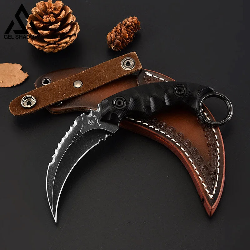 STRIDER Shadow Knife Sharp Knife D2 Steel-GS126 Black Blade Pocket Knives - Tophatter Daily Deals