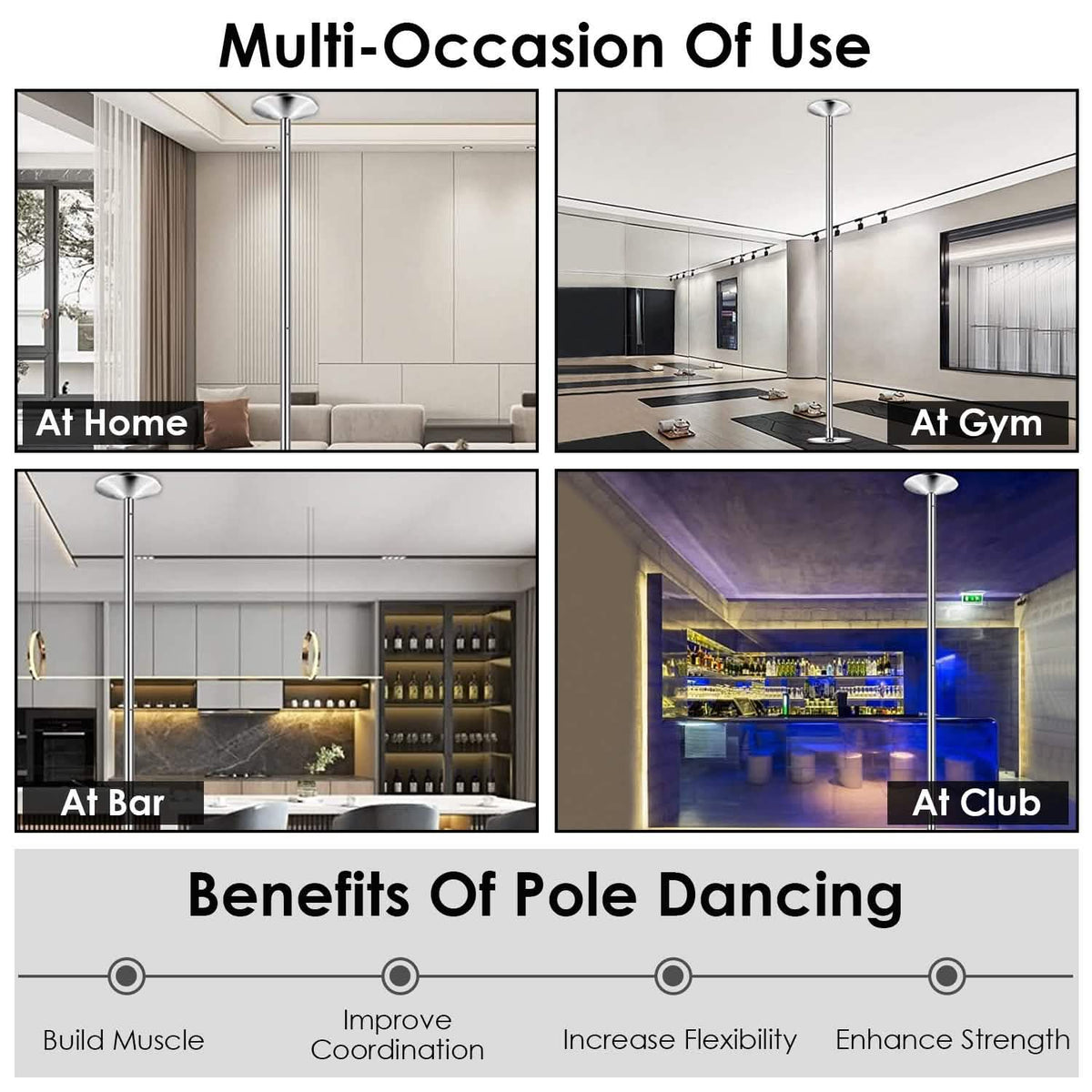 Stripper Dance Pole 45mm Spinning Static Dancing Pole Everything Else - Tophatter Daily Deals