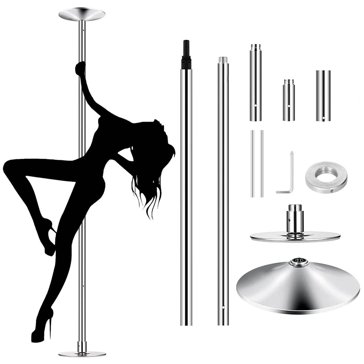 Stripper Dance Pole 45mm Spinning Static Dancing Pole Everything Else - Tophatter Daily Deals