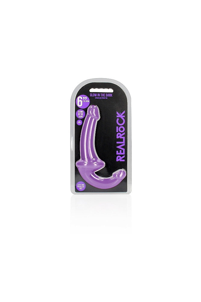 Shots Toys - RealRock - 6" Glow in the Dark Strapless Strap-On - Assorted Colors Sex Toy - Tophatter Daily Deals