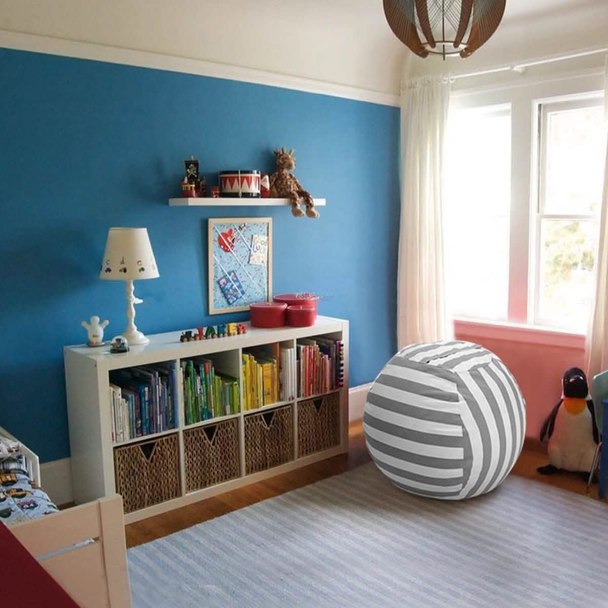 Stuffed Animal Storage Bean Bag Chair Cover Toys & Games - Tophatter Daily Deals