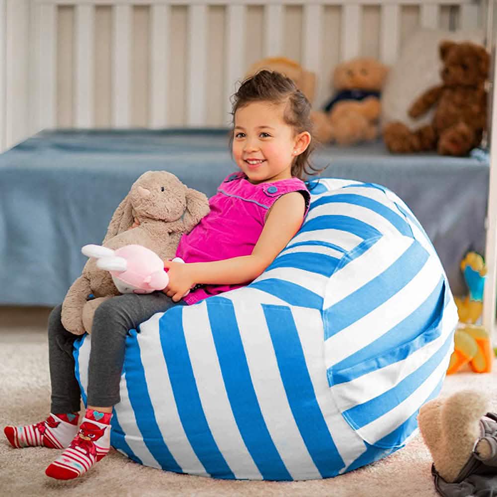 Stuffed Animal Storage Bean Bag Chair Cover Toys & Games - Tophatter Daily Deals
