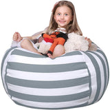 Stuffed Animal Storage Bean Bag Chair Cover Gray Toys & Games - Tophatter Daily Deals