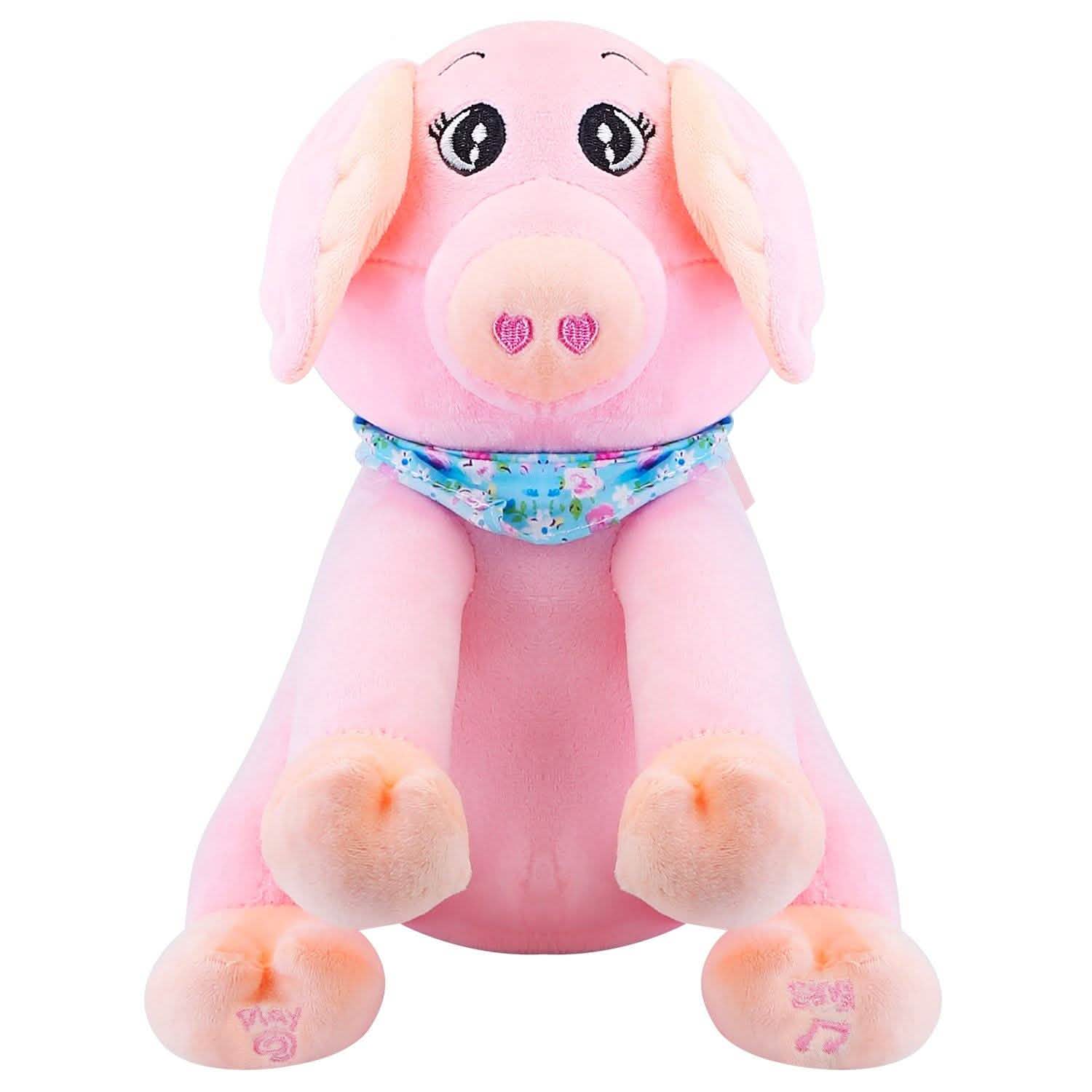 Stuffed Plush Pig Doll Pick-a-Boo Animated Toy Toys & Games - Tophatter Daily Deals