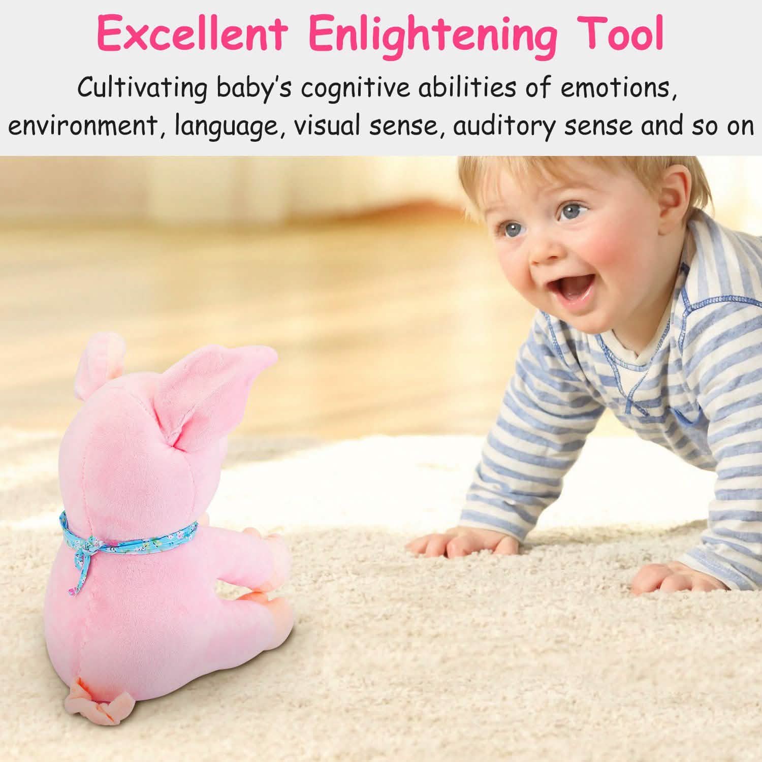 Stuffed Plush Pig Doll Pick-a-Boo Animated Toy Toys & Games - Tophatter Daily Deals