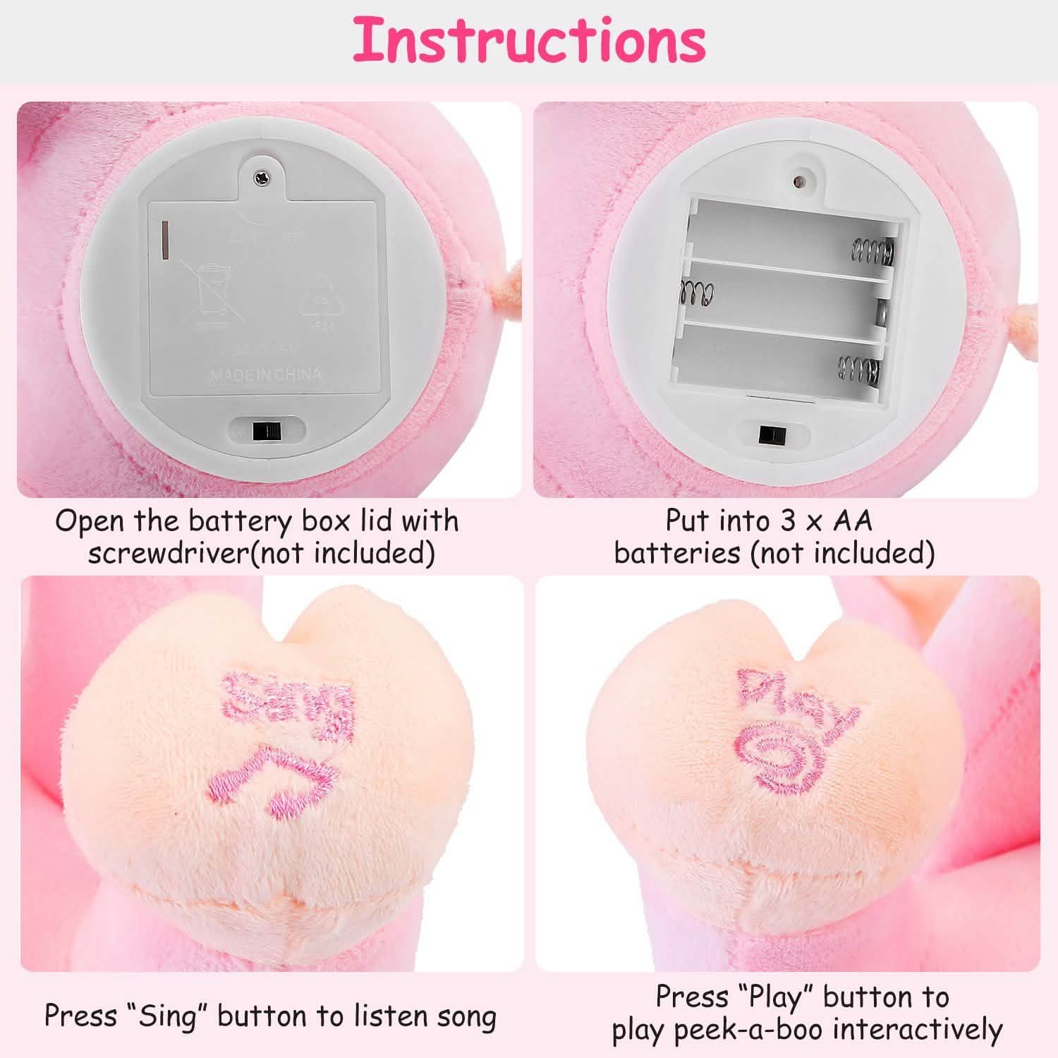 Stuffed Plush Pig Doll Pick-a-Boo Animated Toy Toys & Games - Tophatter Daily Deals