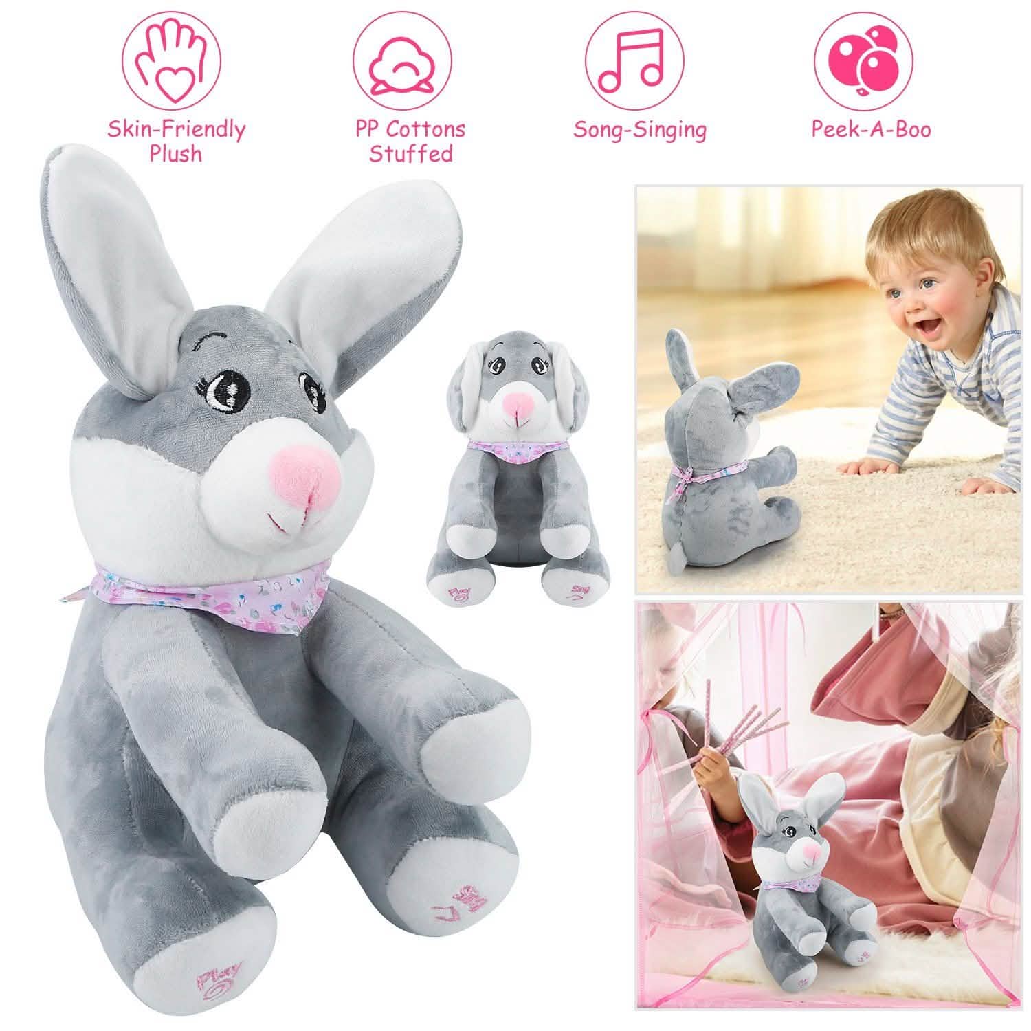 Stuffed Plush Rabbit Doll Toy Animated Talking and Singing Toys & Games - Tophatter Daily Deals