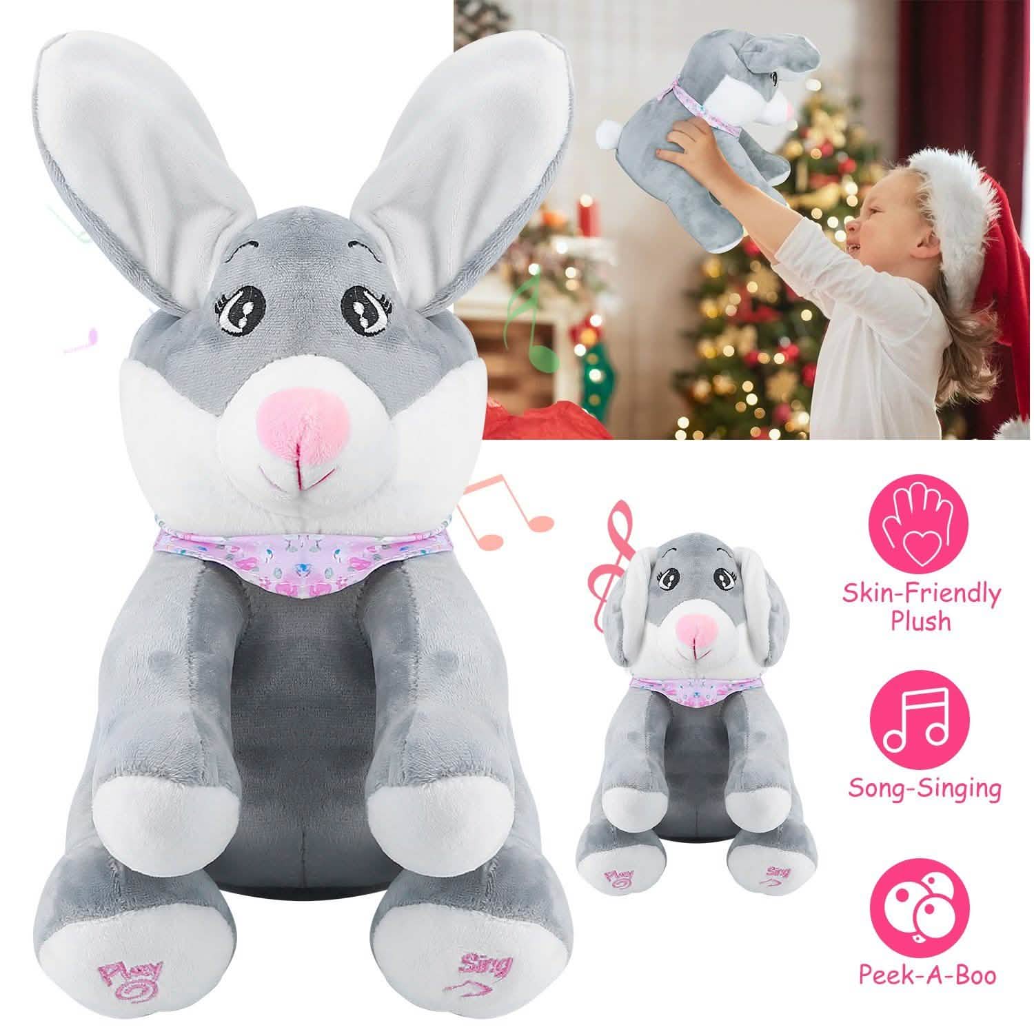 Stuffed Plush Rabbit Doll Toy Animated Talking and Singing Toys & Games - Tophatter Daily Deals