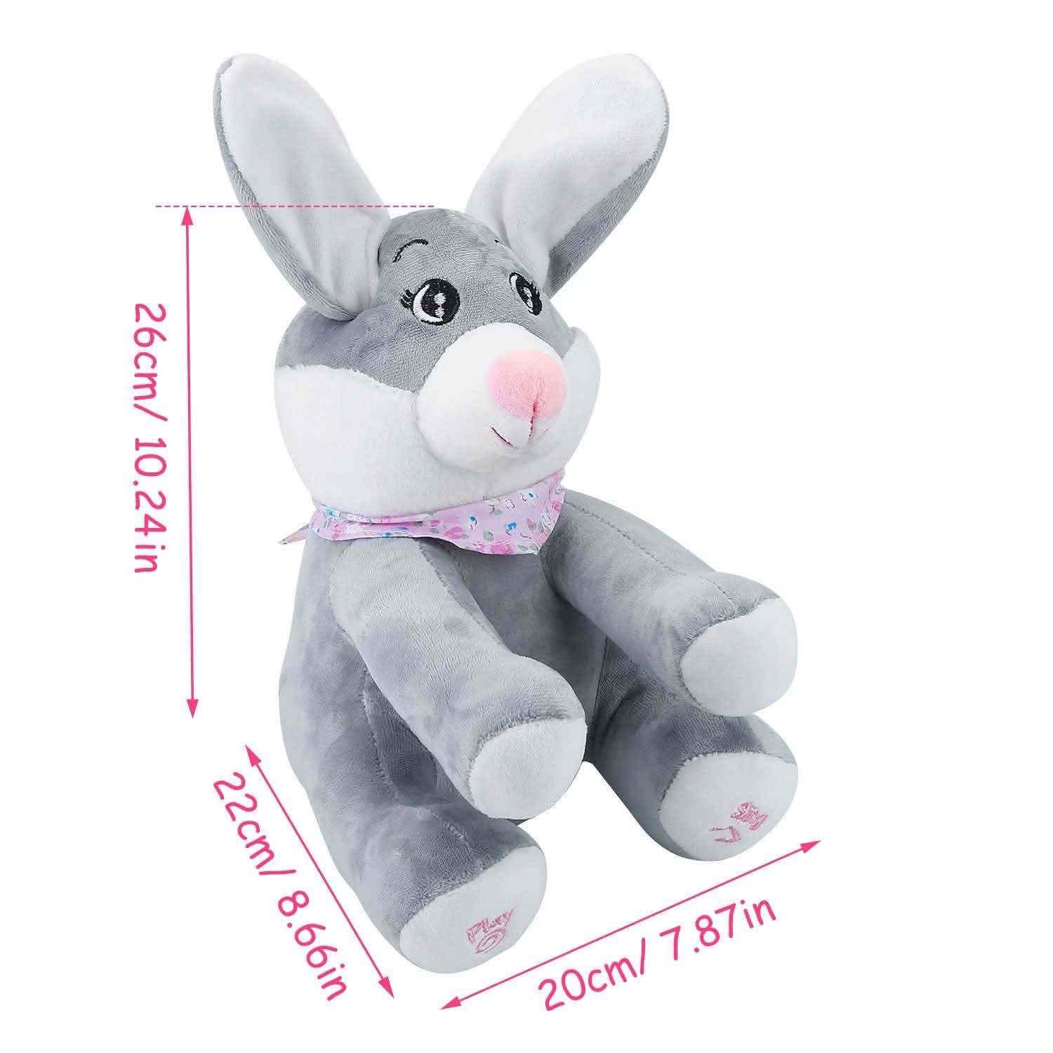 Stuffed Plush Rabbit Doll Toy Animated Talking and Singing Toys & Games - Tophatter Daily Deals