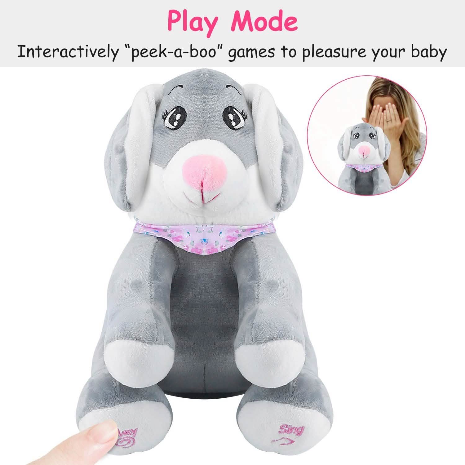 Stuffed Plush Rabbit Doll Toy Animated Talking and Singing Toys & Games - Tophatter Daily Deals