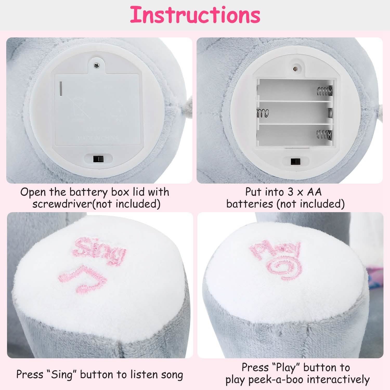 Stuffed Plush Rabbit Doll Toy Animated Talking and Singing Toys & Games - Tophatter Daily Deals