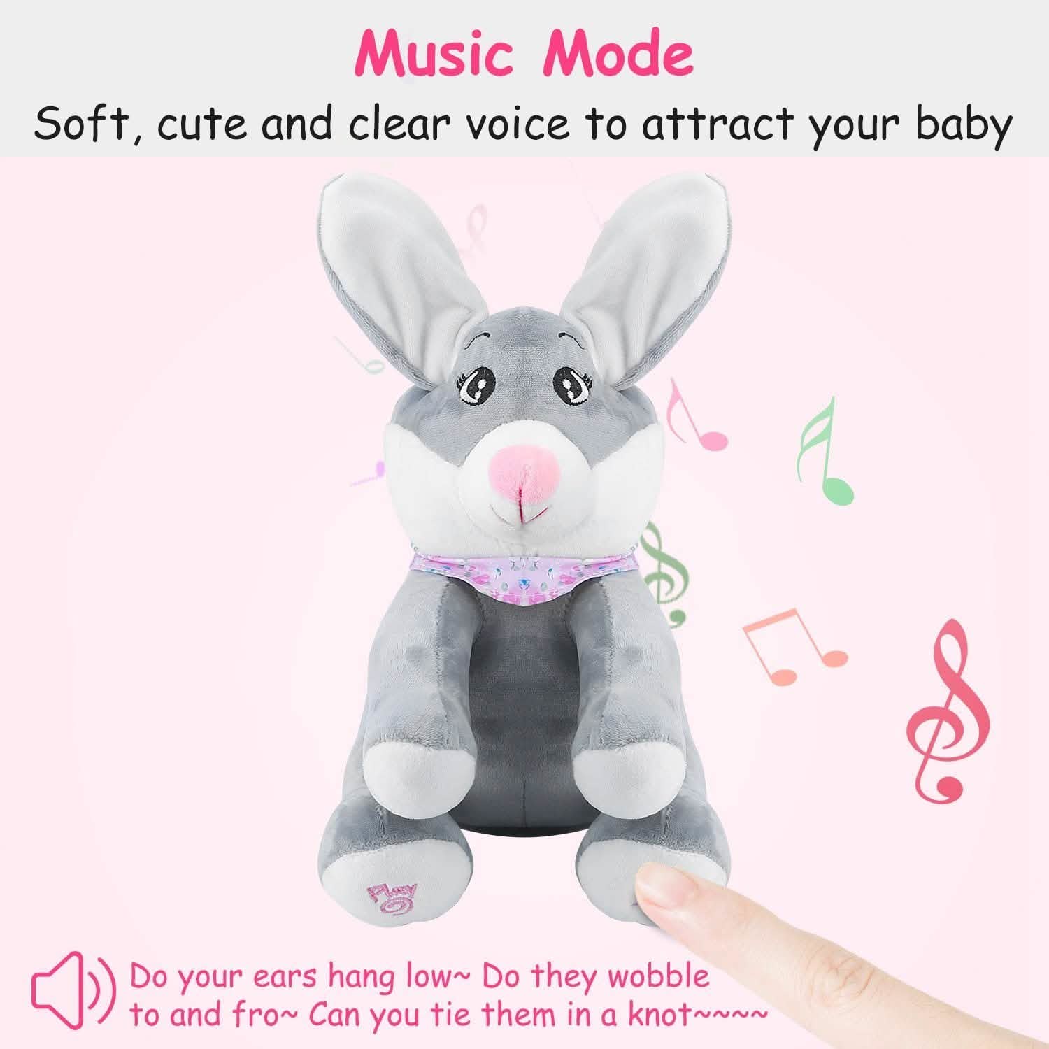 Stuffed Plush Rabbit Doll Toy Animated Talking and Singing Toys & Games - Tophatter Daily Deals