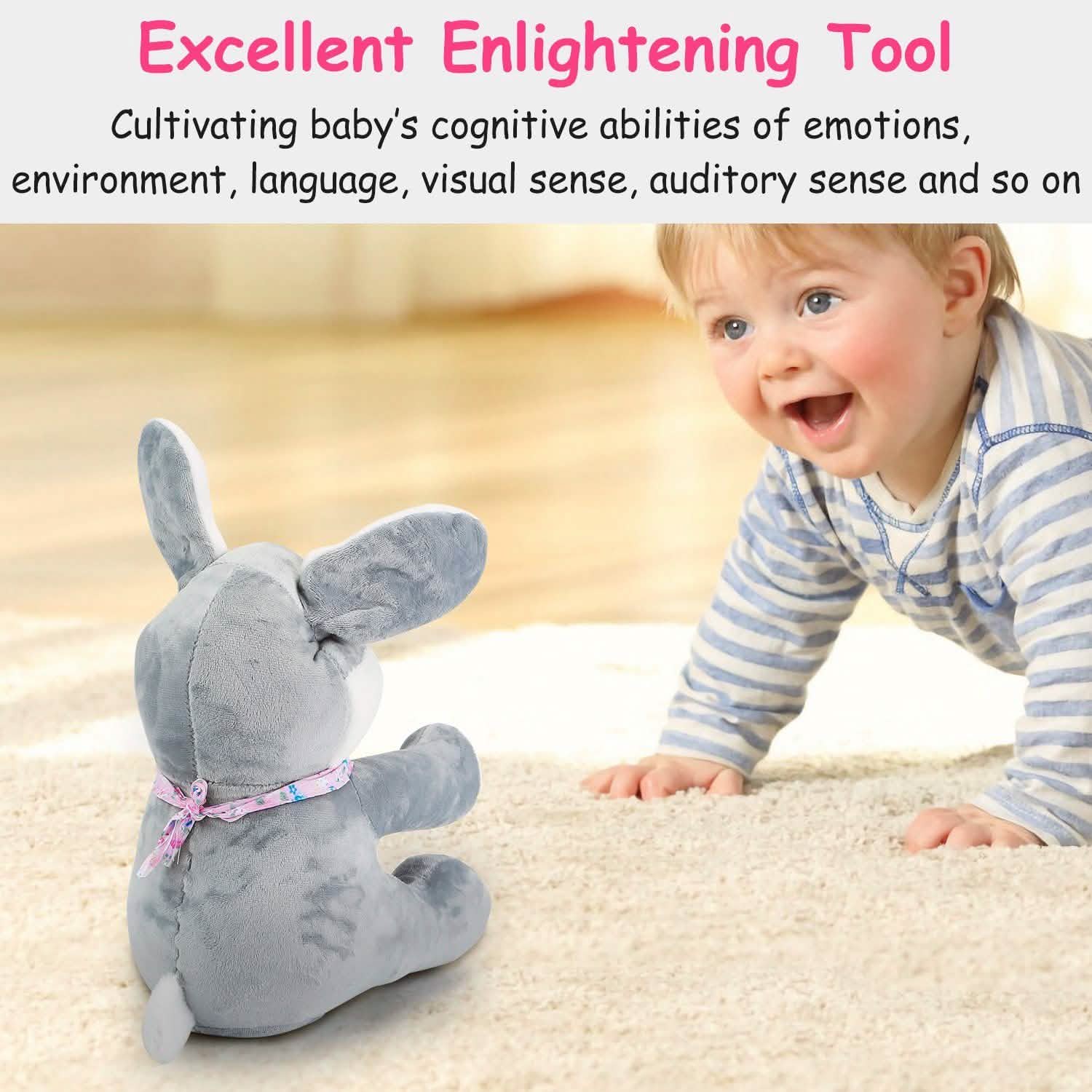 Stuffed Plush Rabbit Doll Toy Animated Talking and Singing Toys & Games - Tophatter Daily Deals