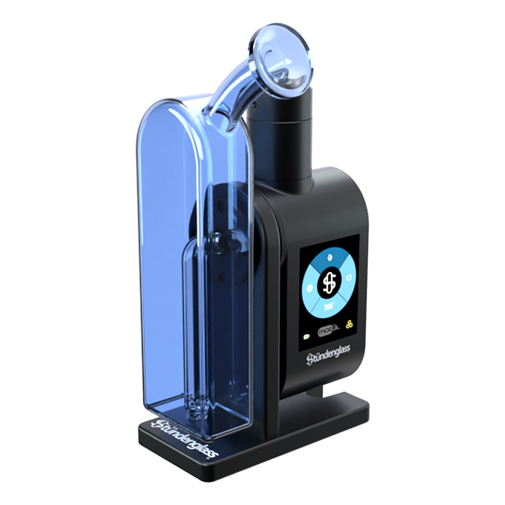 Stündenglass Modül Dok Deluxe Travel Kit Transparent Blue Glass Vaporizers - Tophatter Daily Deals