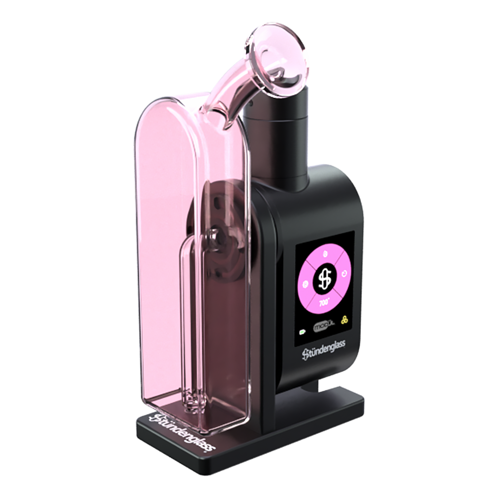 Stündenglass Modül Dok Deluxe Travel Kit Transparent Pink Glass Vaporizers - Tophatter Daily Deals