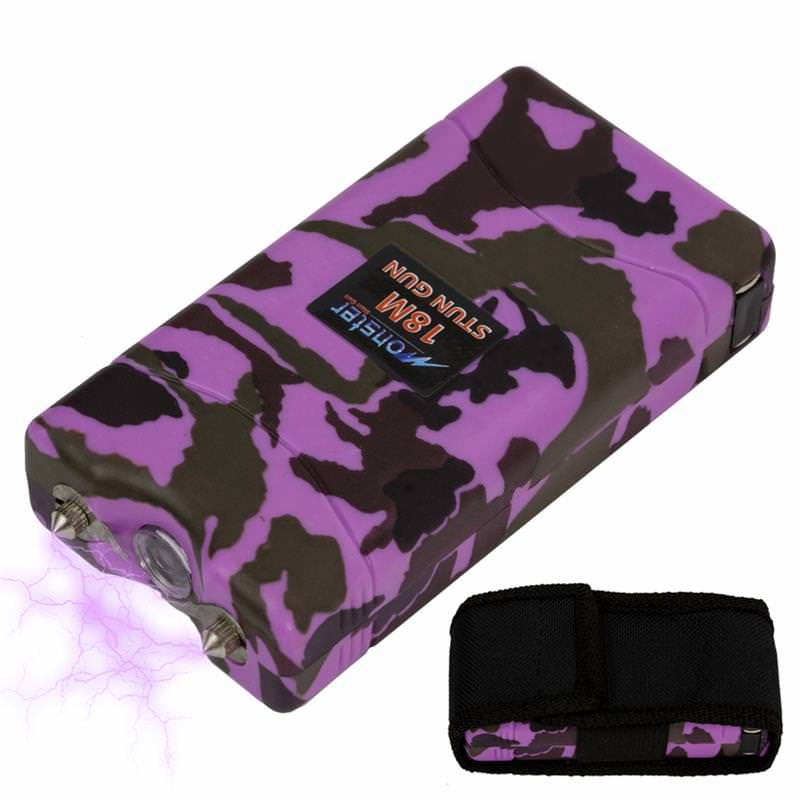 Pink Camo Monster 18 Million Volt Rechargeable Stun Gun - LED Light Collectible Weapons - Tophatter Daily Deals