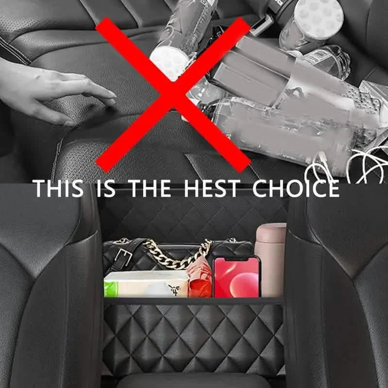 Stylish PU Leather Handbag Car-Mounted Storage Bag Automotive - Tophatter Daily Deals
