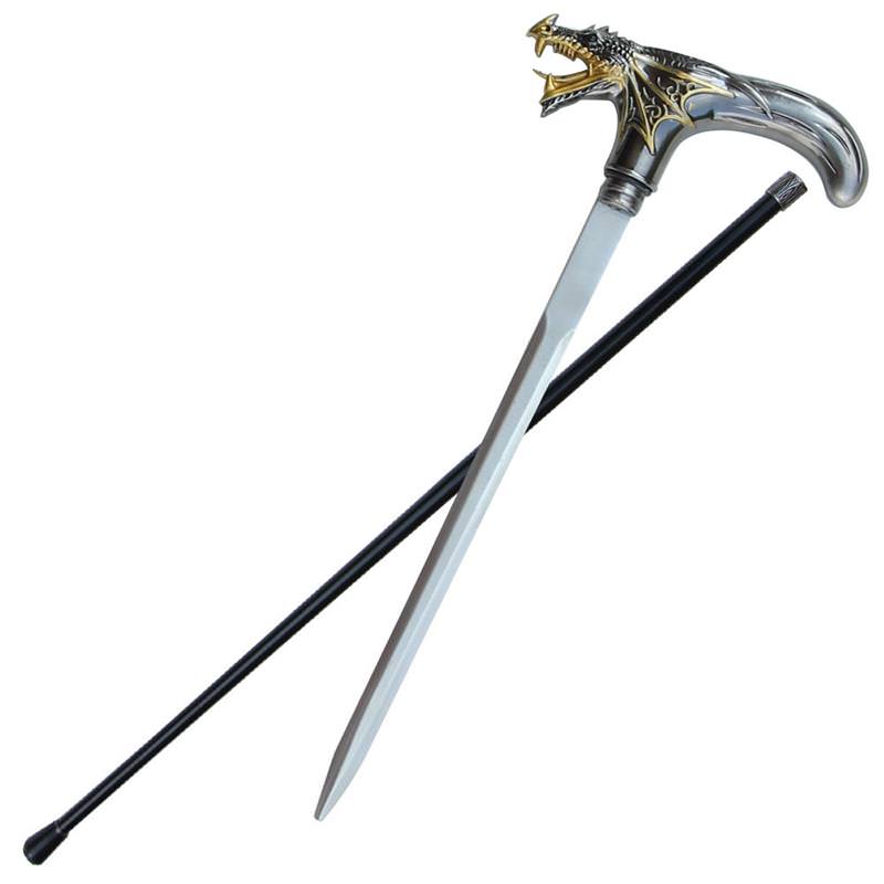 Temple Guardian Dragon Sword Cane - Tophatter's Guns'N'Weapons Store Collectible Weapons - Tophatter Daily Deals