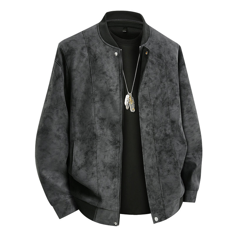 Men Suede Coats Moto Autumn Waterproof Soft Shell Coats Black Men Jackets - Tophatter Daily Deals