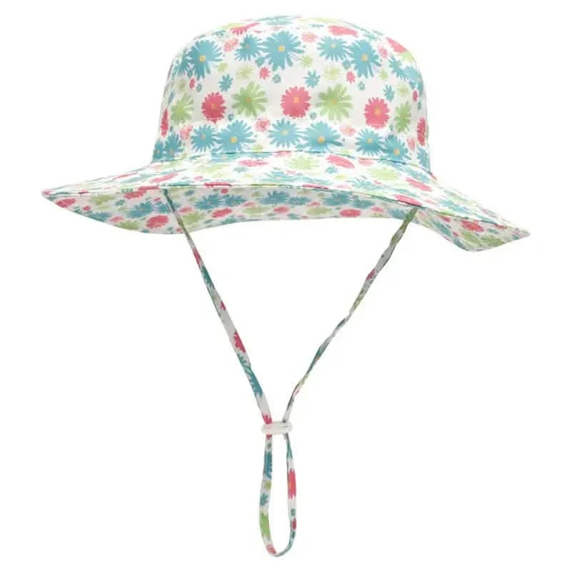 Summer Baby Anti UV Bucket Cap Blue Flowers Kids' & Baby Clothing - Tophatter Daily Deals