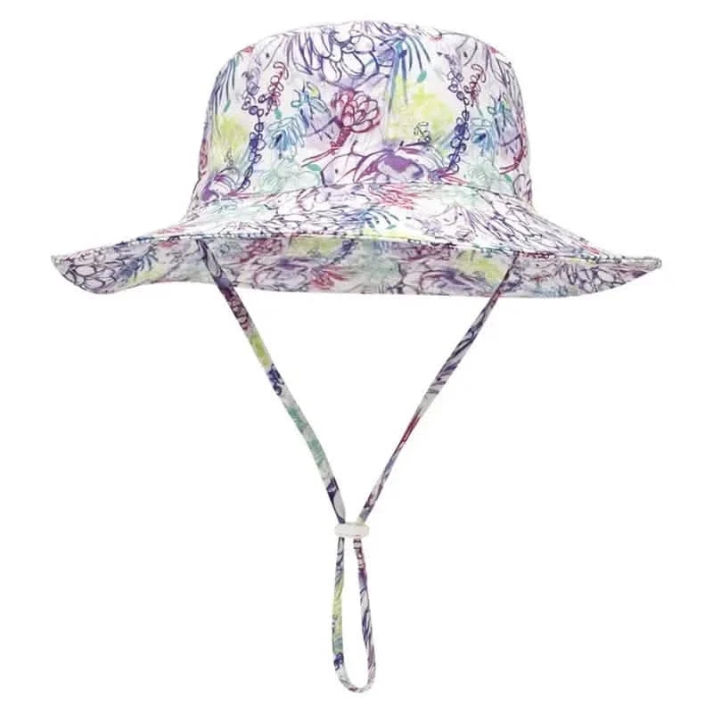 Summer Baby Anti UV Bucket Cap Purple Flower Kids' & Baby Clothing - Tophatter Daily Deals