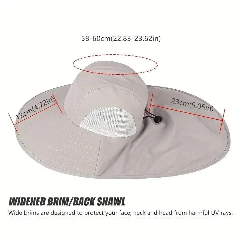 Summer Beach Neck Sunscreen Hat Outdoor Recreation - Tophatter Daily Deals