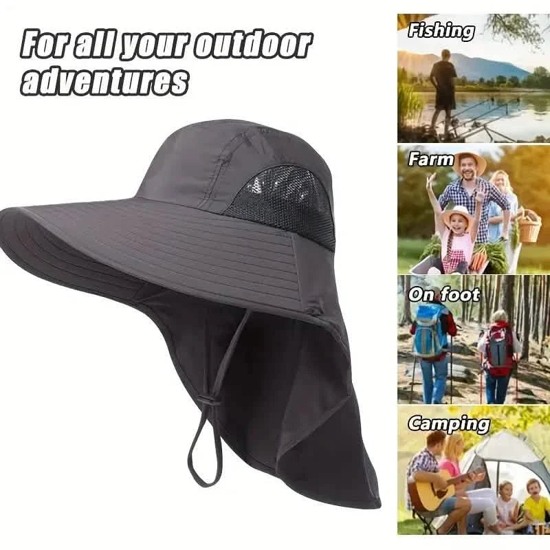 Summer Beach Neck Sunscreen Hat Outdoor Recreation - Tophatter Daily Deals