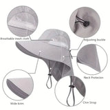 Summer Beach Neck Sunscreen Hat Outdoor Recreation - Tophatter Daily Deals