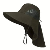 Summer Beach Neck Sunscreen Hat Dark Gray Outdoor Recreation - Tophatter Daily Deals