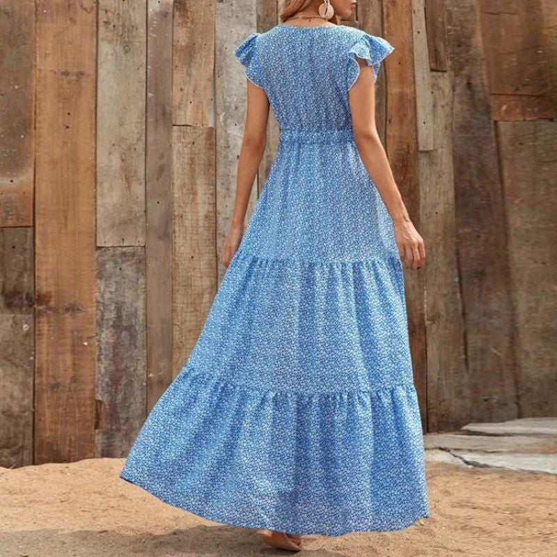 Summer Bohemian Swing Dress Floral Dresses - Tophatter Daily Deals