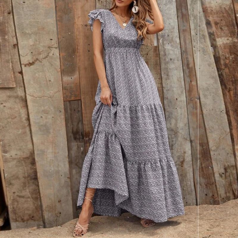 Summer Bohemian Swing Dress Floral Dresses - Tophatter Daily Deals