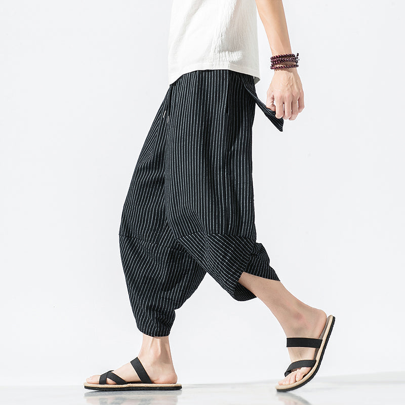 Summer Men Casual Hip Hop Trousers Black Pants - Tophatter Daily Deals