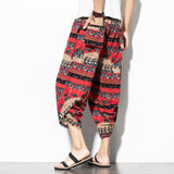 Summer Men Casual Hip Hop Trousers Red Pants - Tophatter Daily Deals