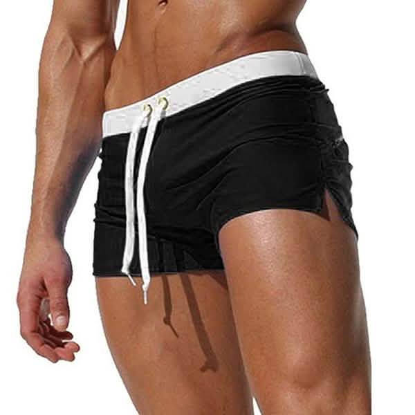 Summer Men Fashion Swimwear Swimming Trunks Black Men's Bottoms - Tophatter Daily Deals