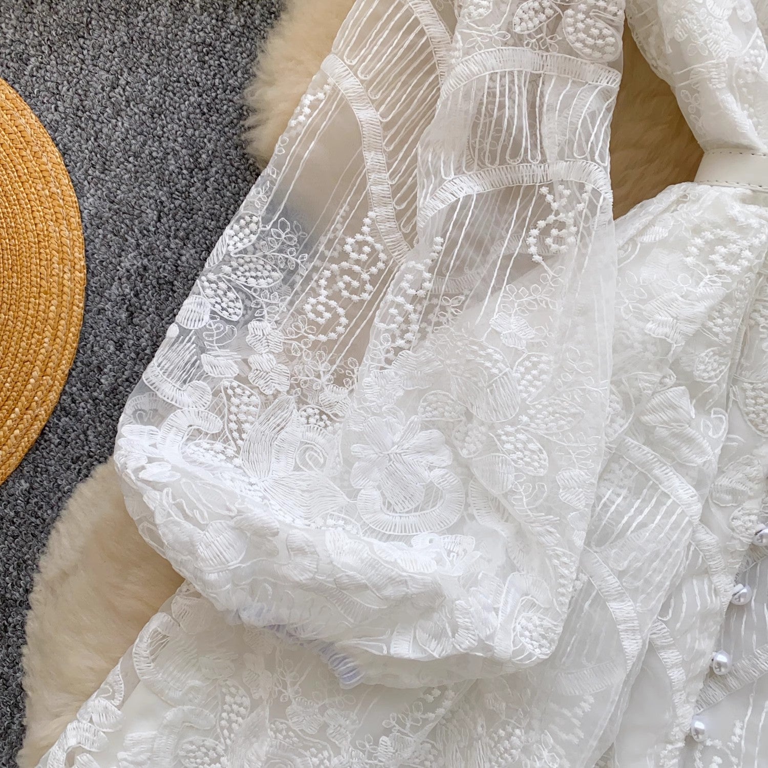 Summer White Lace Embroidery Flower Mini Party Dresses Mini Dresses - Tophatter Daily Deals